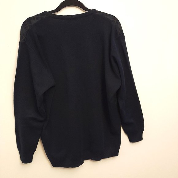 Merino Plaid V Neck Mens Sweater X Large - Picture 3 of 6